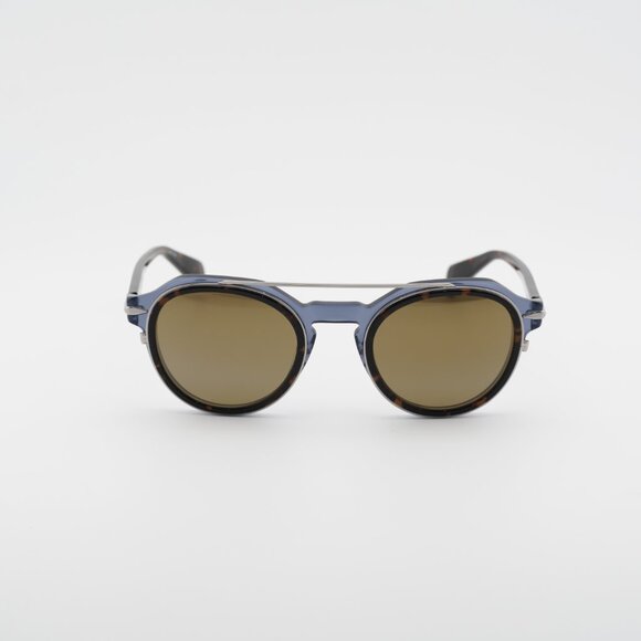 Rag & Bone RNB6006/S 0IPR VP Sunglasses Blue/Havana Square Frame, Green Lenses - Picture 3 of 9